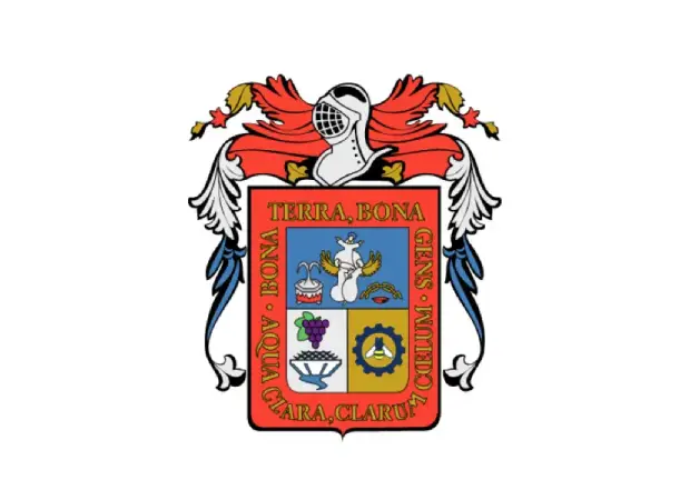 Escudo de armas del estado de Aguascalientes, símbolo de historia y fortaleza.