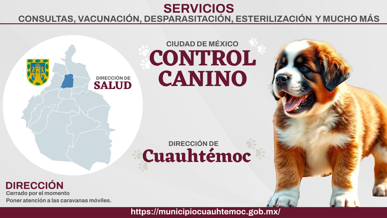 Control Canino Cuauhtémoc CDMX Perreras o antirrábicos.