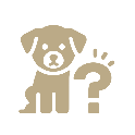 Icono de silueta de un perro para indicar animal perdido